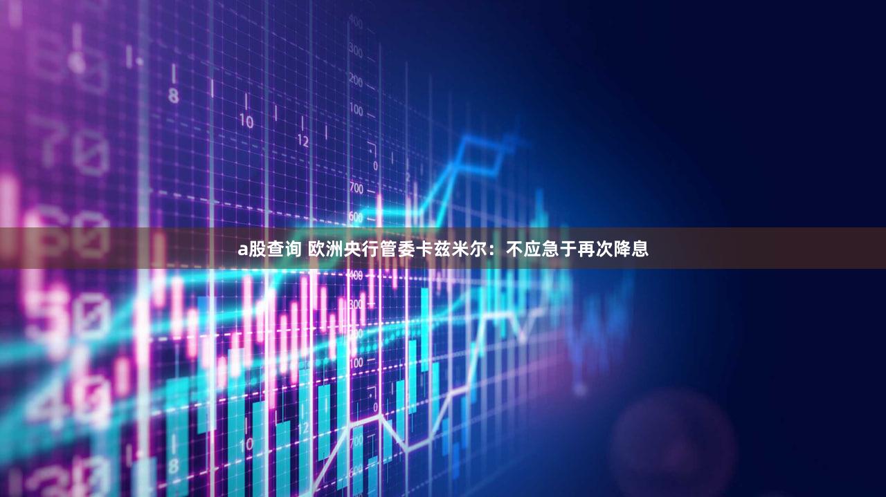 a股查询 欧洲央行管委卡兹米尔：不应急于再次降息
