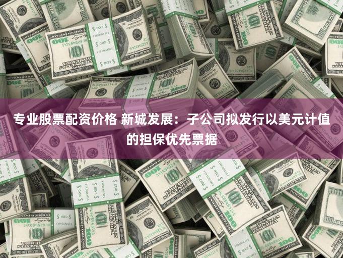 专业股票配资价格 新城发展：子公司拟发行以美元计值的担保优先票据