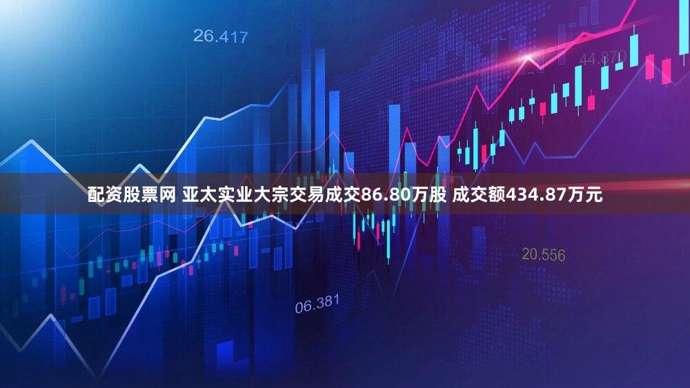 配资股票网 亚太实业大宗交易成交86.80万股 成交额434.87万元
