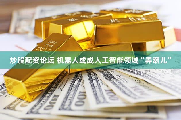 炒股配资论坛 机器人或成人工智能领域“弄潮儿”