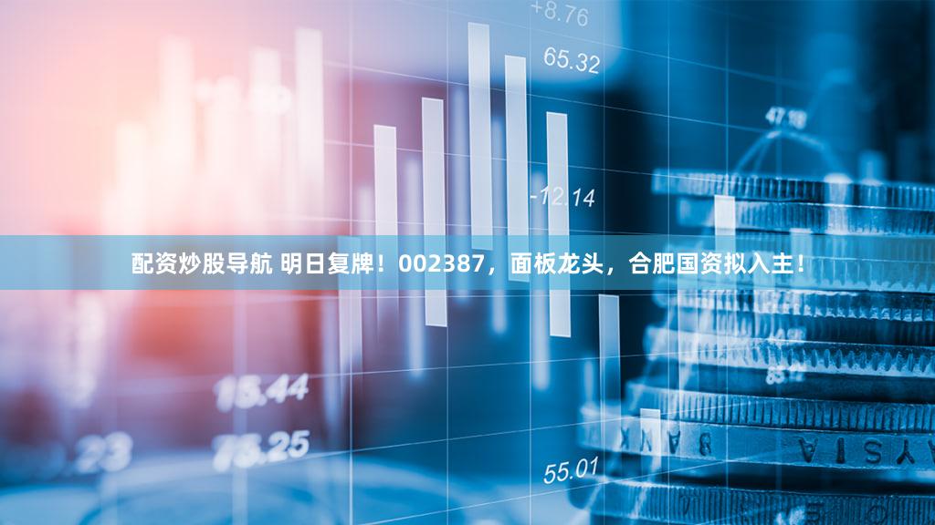 配资炒股导航 明日复牌！002387，面板龙头，合肥国资拟入主！